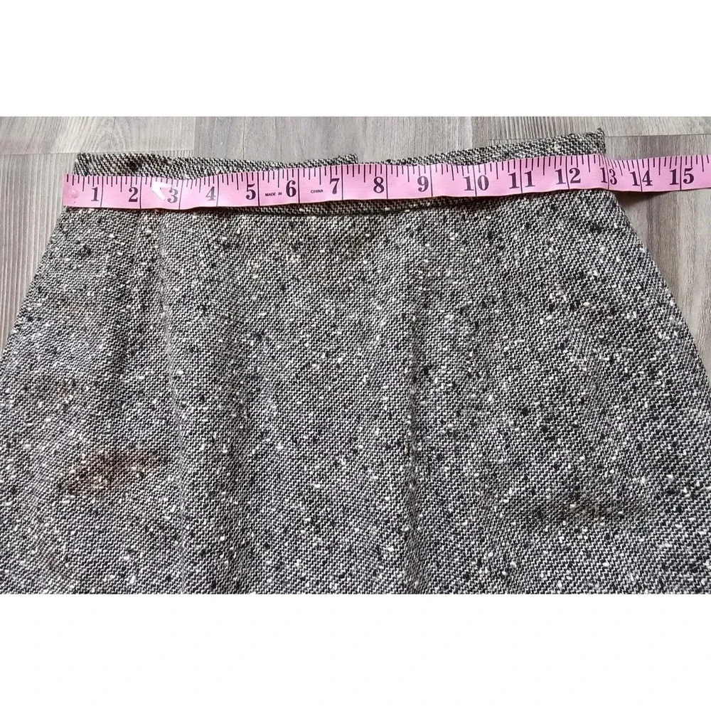 Vintage Christian DIOR Skirt Blazer Suit Set Size 8 Speckled Tweed Wool Blend
